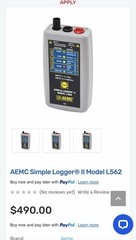 AEMC Instruments Simple Logger II LOT Of 2 With Accessories