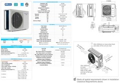 22 SEER Tri Zone Ductless Mini Split Air Conditioner Heat Pump, Ceiling cassette