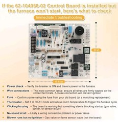 62-104058-02 Replacement Integrated Furnace Control Board for Rheem