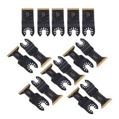 15 PCS Metal Cutting Titanium Oscillating Saw Blades Multi Tool Blades Kit