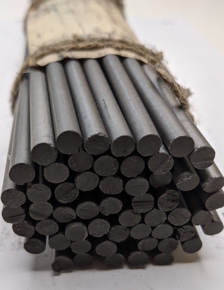 Graphite Rod 99.9% Carbon Rod, Graphite Electrode 25pcs 1/4”x10 ”6x250mm