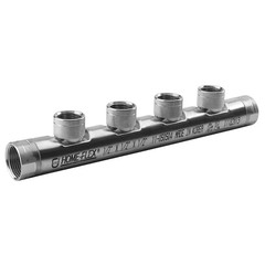 3/4 In. X 3/4 In. X (4) 1/2 In. CSST FIPT Stainless Steel Manifold