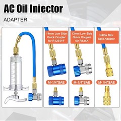 AC Leak Detector Kit for R1234yf, R134a & R410a with UV Dye & Oil Injector