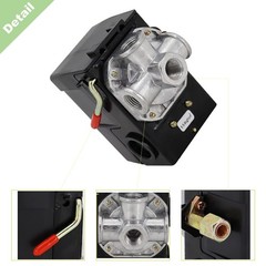 Air Compressor Pressure Switch 95-125 PSI Control Unloader, LF10-4H 95-125 PS…