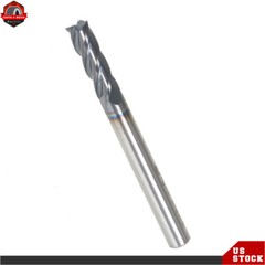 5 Pcs 3/16″ 4 Flute 2″ Overall Length Regular Carbide End Mill – TiALN COATED US