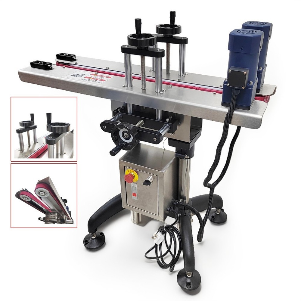 Bottomless Gap Transfer Conveyor Hugger Belt Bottle Conveying Device 220V 240W