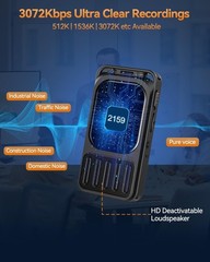 XIXITPY 64GB Digital Voice Recorder with Bluetooth & Touchscreen