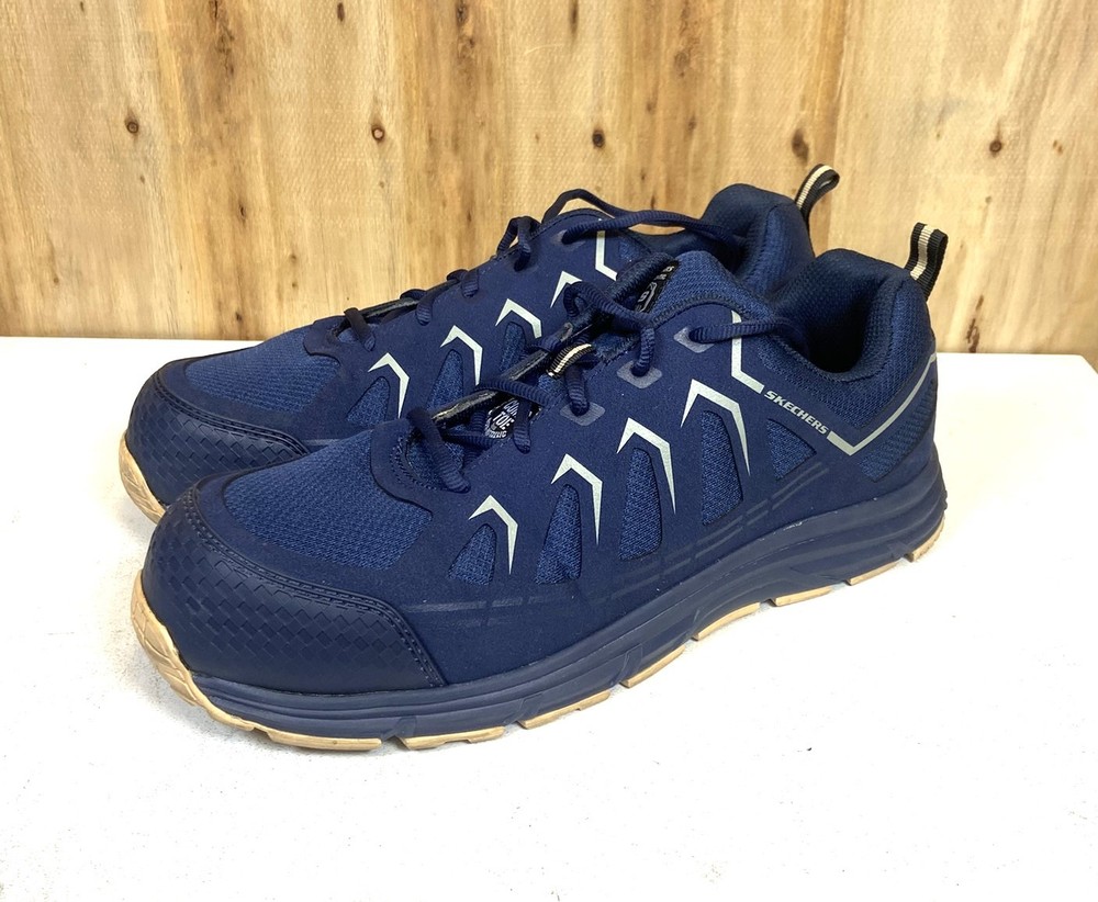 Skechers Comp Toe Work Shoes Men’s SIZE 10.5 Malad Memory Foam EH Rated 77535 (Z