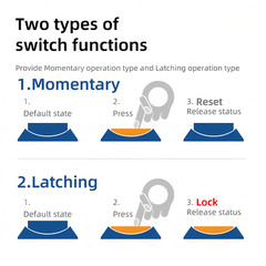 10mm 1NO1NC illuminated Latching Square Plastic Push button Switch (LAS3F-11Z)CE