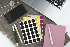 Round Stickers 1 Inch Color Coded Decorative Circle 25mm Dot Labels 600 Pack