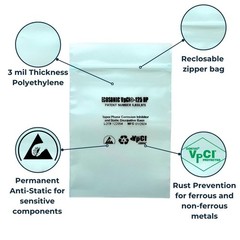 ESD Anti-Static Poly Bags with VCI Anti-Rust Protection (10×12 inches – 3 Mil)