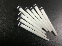 Dental Fiber Post Quartz Glass Screw Thread Straight 1.0mm-1.8mm 65% Fiber Oral