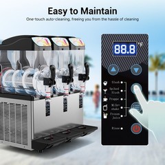 3x15L Tank Commercial Slushy Machine Smoothie Frozen Drink Maker Multi-mode