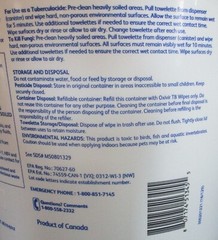 Diversey Oxivir Tb LARGE Hospital Wipes 11″x12″ (28x30cm) 160 Wipes w/Container.