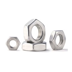 M2M3M4M5M6M8M10M12M14M16M18M20M22M30 HEXAGON THIN HALF LOCK NUTS STAINLESS STEEL