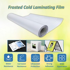 91.86’x25″ Matte Cold Laminating Film 3Mils Thick Frosted Laminating Film for In