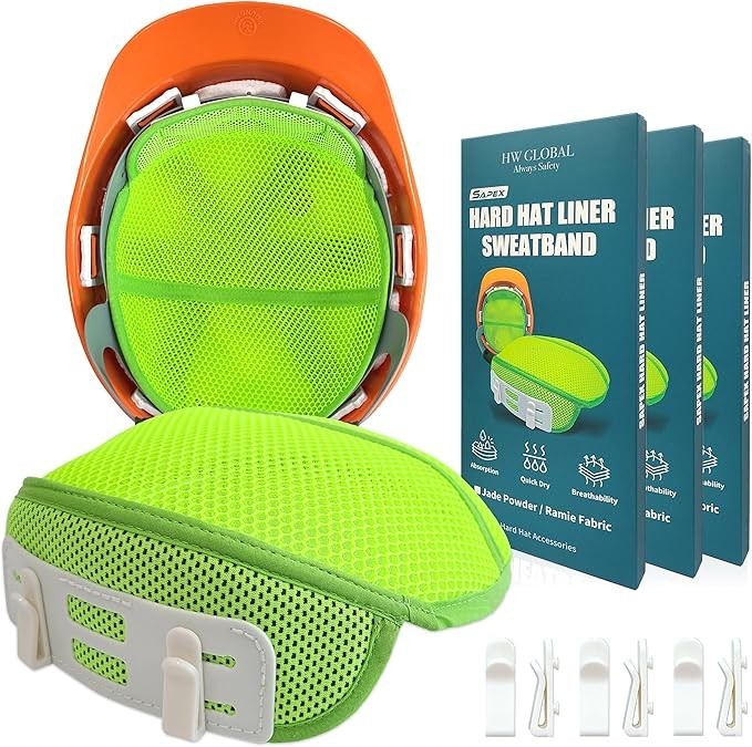 3PCS Hard Hat Liner Sweatband Work Safety Helmet Accessories Washable Cool Mesh