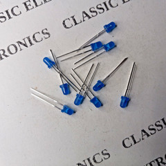 Lot of 3mm Blue Diffused LEDs Dome Lens Bulk