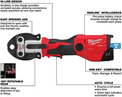 M12 FORCE LOGIC Press Tool Kit W/ ONE-KEY with 1/2″ – 1″ CTS-V Jaws by