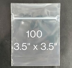 100 – 3.5″ x 3.5″ Zip Seal Reclosable 4Mil Top Lock Bags Heavy Duty Top Lock