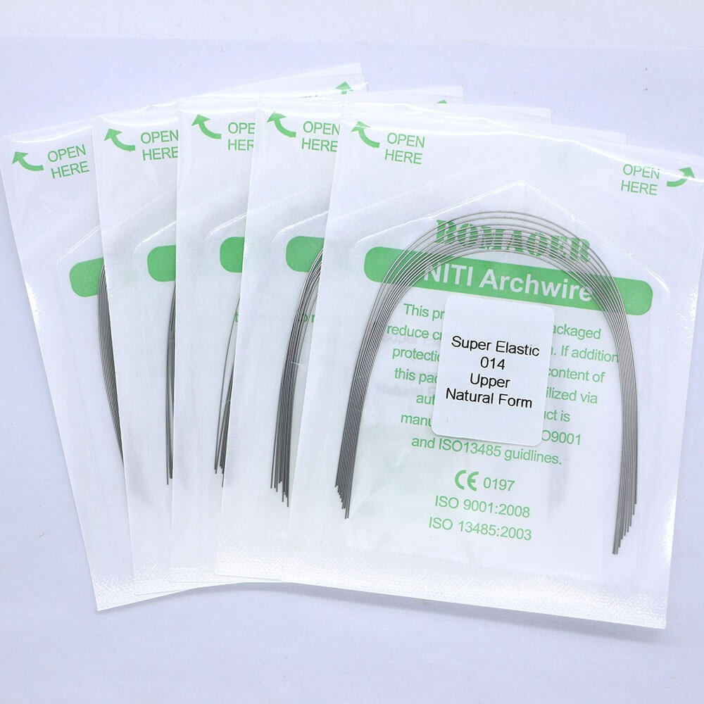 5 Packs Dental Ortho Niti Super Elastic Round Arch Wire Nature Form 014 Upper