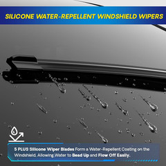 5 PLUS Silicone Wiper Blades for Ford Explorer 2011–2024 (26″/22″/11″) Set of 3
