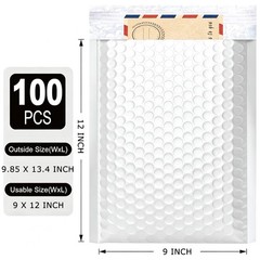Poly Bubble Mailers Padded Envelopes Shipping Mailing Bags Any Size White Bulk
