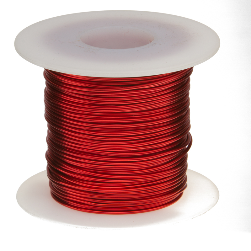 14 AWG Gauge Enameled Copper Magnet Wire 1.0 lbs 80′ Length 0.0655″ 155C Red