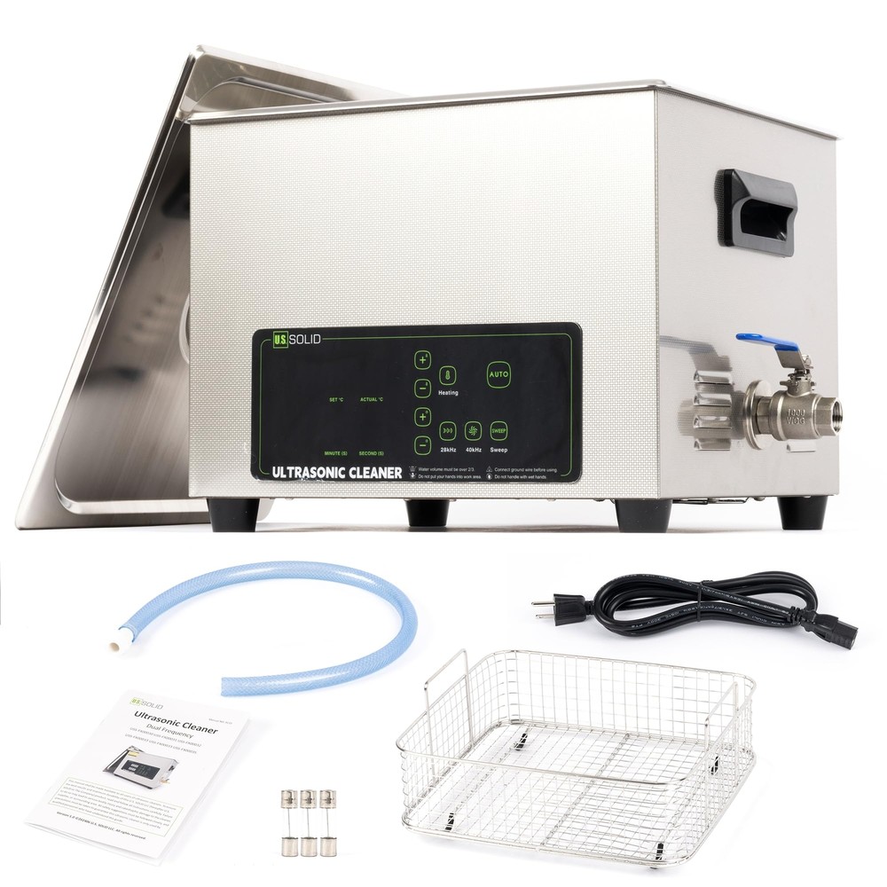 U.S. Solid 10L Digital Ultrasonic Cleaner 28/40kHz Dual-Frequency
