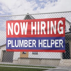 Now Hiring Plumber Helper 13 oz Heavy Duty Vinyl Banner Jobs Available Sign