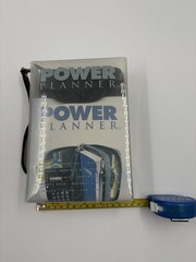 Vintage 2000 Leatherette Black Power Planner Organizer with Calculator & More