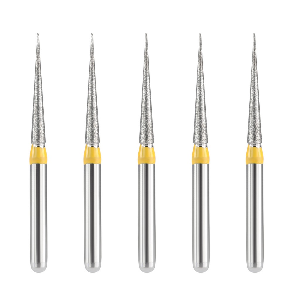 JMU Dental Diamond Burs Needle Type FG 859 5Pcs/Box Extra Fine/Medium Grit