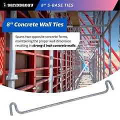 Sandbaggy 8″ S-Base Tie for Symons Steel-Ply or Sure Built Sure Ply Form Systems