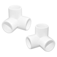 SDTC Tech 1/2 3 Way PVC Fitting Furniture Grade Pipe Right Angle Three-Dimension