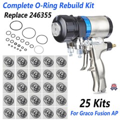 25 Kit 246355 Aftermarket Complete O-Ring Rebuild Kit For Graco Fusion AP Orings