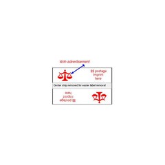 Universal Double Strip Postage Meter Tapes: Non-Perf 10 Packs of 50 Sheets (613)