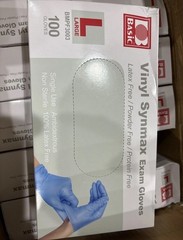 10 Boxes of 100 – Synmax Vinyl Exam Gloves Large BMPF 3003