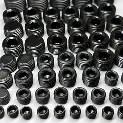 55PCS NPT PIPE PLUGS ASSORTMENT KIT 1/16″ 1/8” 1/4” 3/8” 1/2” END CAP STEEL