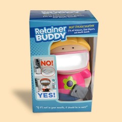 Retainer Buddy Girl Power – Sanitary Orthodontic 6 Inch (Pack of 1), clear