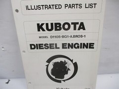 97898-53580 KUBOTA ILLUSTRATED PARTS LIST MANUAL FOR D1105-BG1-A.BROS-1 ENGINE