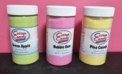 Cotton Candy Express Floss Sugar -3pk- Piña Colada, Green Apple, Bubble Gum NIB