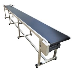 177×15.7in PVC Conveyor Belt System w/Double Guardrail for Packing Shipping
