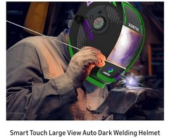 HITBOX Welding Helmet Auto Darkening, 3.94″X3.74″ Super Large Viewing True Color