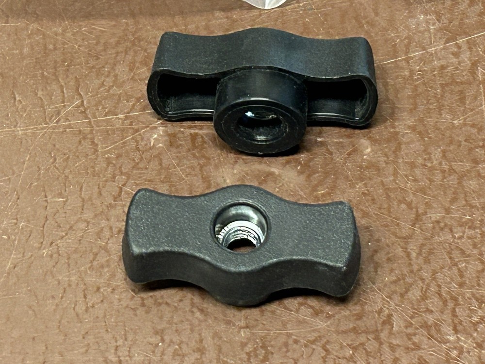 Female wing Style Knob. 6 pieces, Metric 6MM Nut Injection Molded Knob