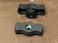 Female wing Style Knob. 6 pieces, Metric 6MM Nut Injection Molded Knob