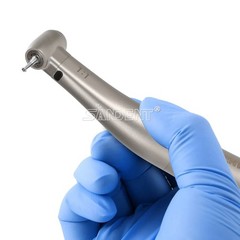 Dental 1:1 Fiber Optic LED Contra Angle Handpiece 4 Spray Push Button fit NSK po