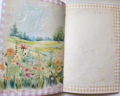 Junk Journal Booklet “COUNTRY GINGHAM” Farmhouse Cards, Pockets Ephemera 40Pg