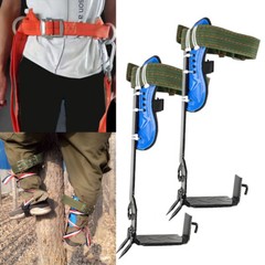Tree Climbing Climbers Spike Hooks Gear kit with Safety Belt Adjustable Lanyard