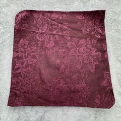 Ralph Lauren Home 18 In Burgundy Jacquard Floral Dinner Napkin Polycotton