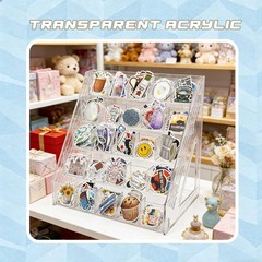 5-Tier Sticker Display Stand with 25 Pockets for Vendors and Craft Fairs
